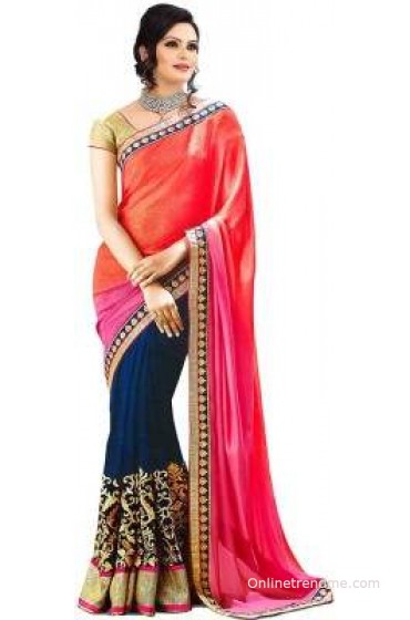 Glory Sarees Self Design Bollywood Georgette Sari